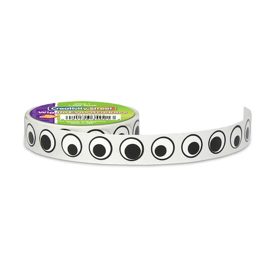 Creativity Street; Creativity Street® Wiggle Eyes Stickers Roll, Black; Category:Googly Eyes; Image:1